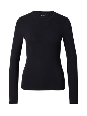 Marškinėliai ilgomis rankovėmis Abercrombie & Fitch juoda