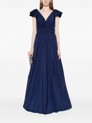 Večerní šaty s volány Marchesa Notte modré