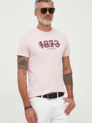 Tricou din bumbac Pepe Jeans roz