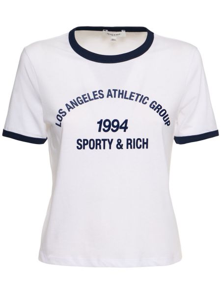 T-shirt Sporty & Rich vit