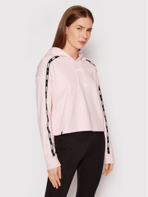 Relaxed fit sportinis džemperis Puma rožinė