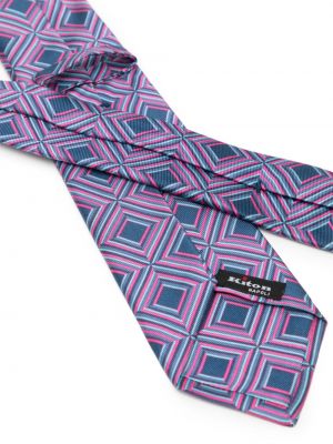 Cravate en soie à motif géométrique Kiton