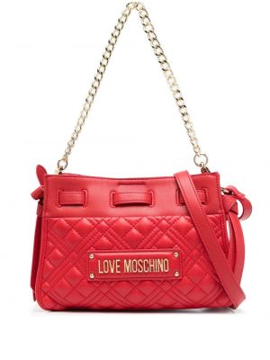 Quiltad väska Love Moschino röd