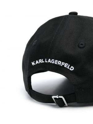 Haftowana czapka z daszkiem bawełniana Karl Lagerfeld