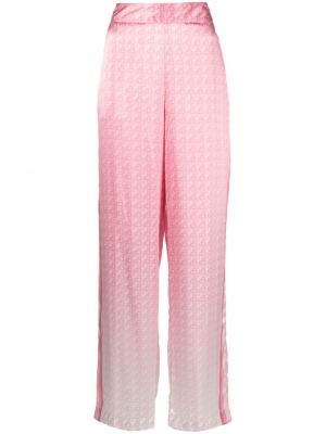 Pantaloni de mătase Casablanca roz