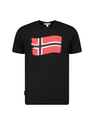 Tričko s krátkými rukávy Geographical Norway černé