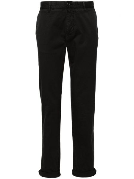 Rovné kalhoty s nízkým pasem Incotex černé
