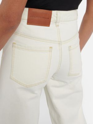 Spodnie bawełniane relaxed fit Moncler Genius białe