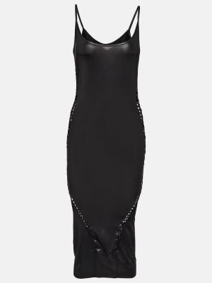 Μίντι φόρεμα από λυγαριά Rick Owens μαύρο