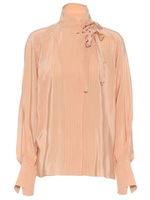 Шелковая блузка с завязками Chloã©, розовый