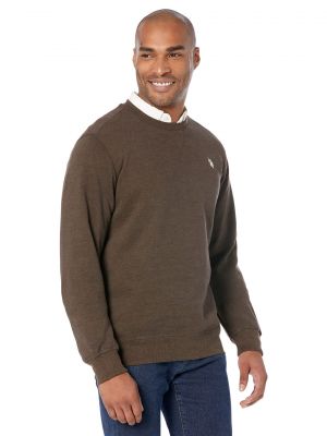 Флисовый пуловер с длинным рукавом U.s. Polo Assn. коричневый