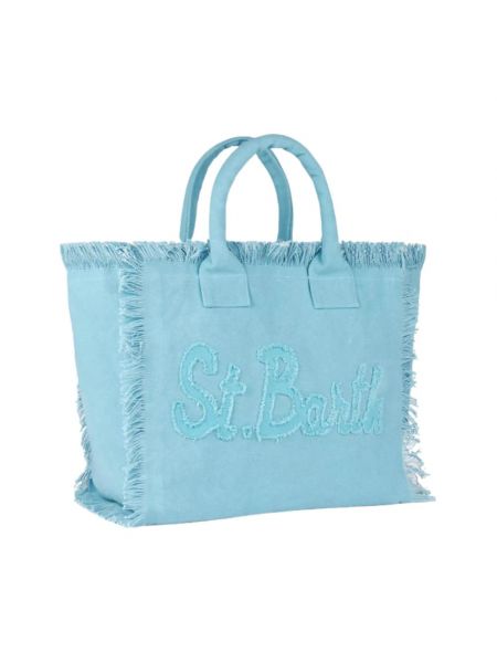 Shopper handtasche mit fransen mit taschen Saint Barth blau