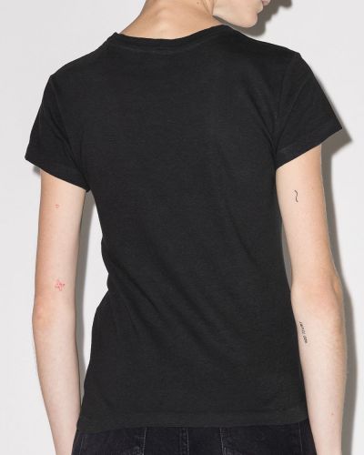 Bavlněné tričko s kulatým výstřihem Re/done černé