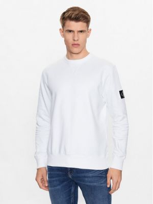 Majica dugih rukava sa dugačkim rukavima Calvin Klein Jeans bijela