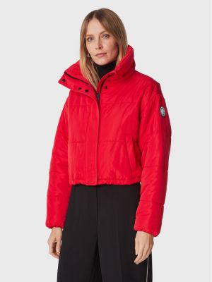 Pernata jakna oversized Dkny Sport crvena