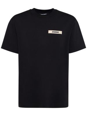 Camiseta de algodón Jacquemus negro