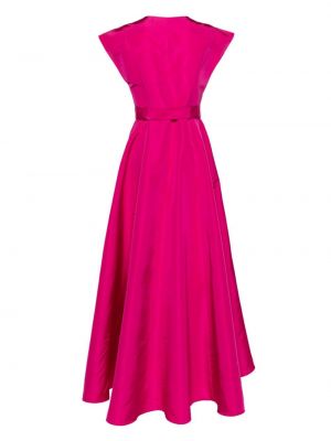 Satynowa sukienka koktajlowa Carolina Herrera różowa