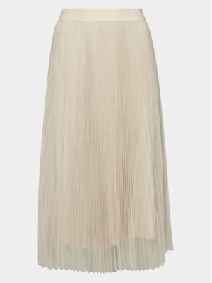 Plisované midi sukně Imperial béžové