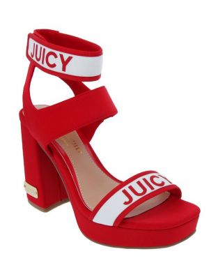 Босоножки на каблуке на платформе Juicy Couture красные