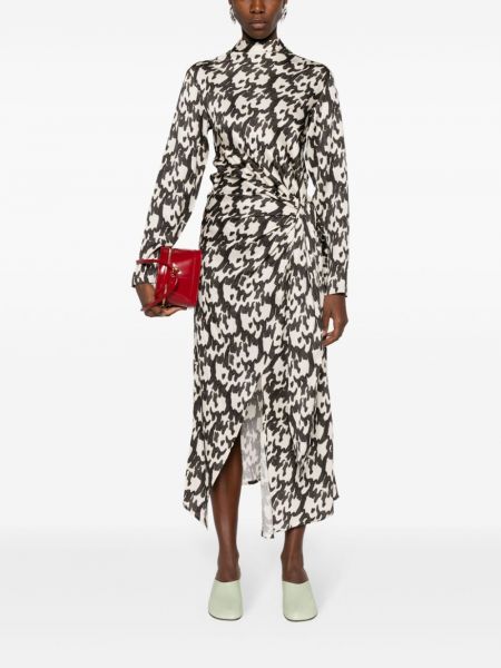 Sukienka midi z nadrukiem w abstrakcyjne wzory Christian Wijnants