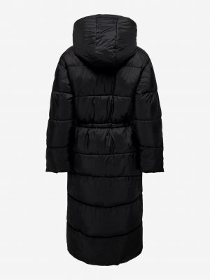 Zimný kabát s kapucňou Only čierna