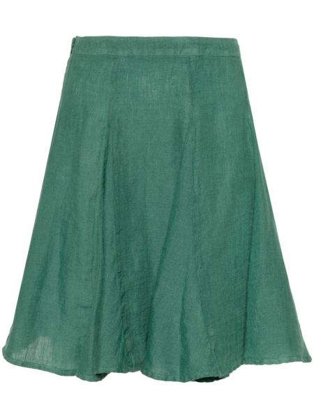 Λινή φούστα mini 120% Lino πράσινο
