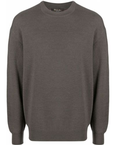 Jersey de punto de tela jersey Loro Piana gris