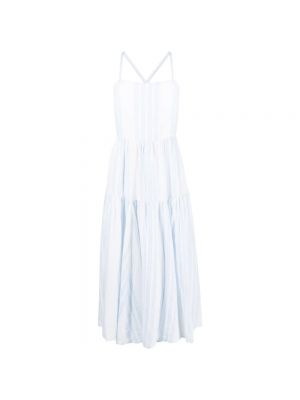 Sukienka midi w paski Ralph Lauren biała