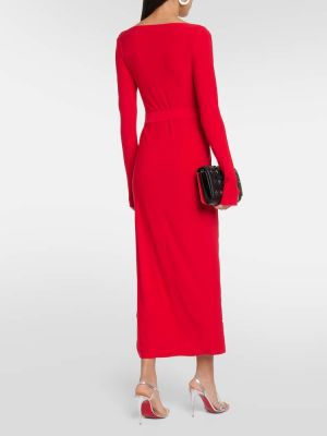 Jersey dolga obleka Norma Kamali rdeča