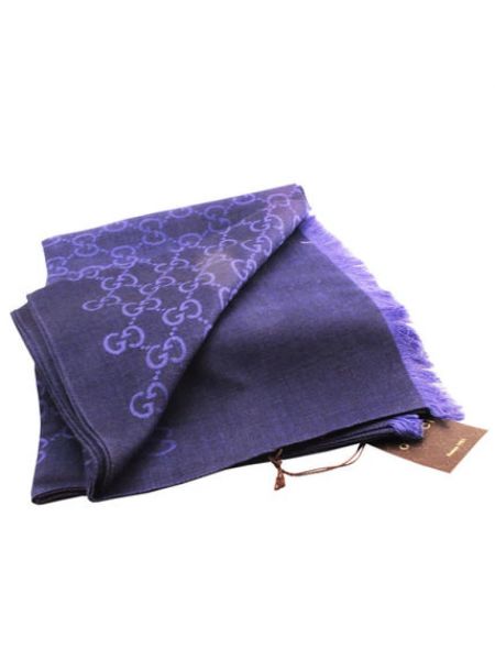 Bufanda de lana de seda Gucci azul