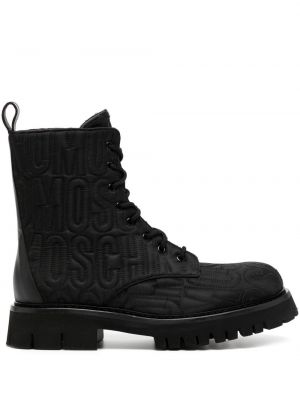 Členkové topánky Moschino čierna