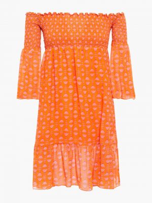 Шелковое платье мини Adriana Degreas, оранжевое