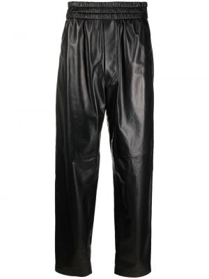 Δερμάτινο παντελόνι Isabel Marant μαύρο