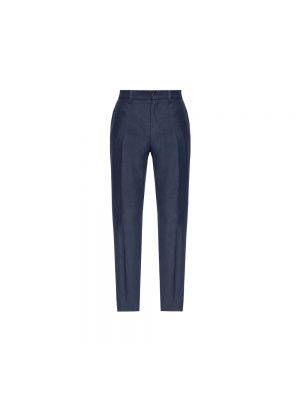 Pantalon en lin slim slim Dolce&gabbana bleu