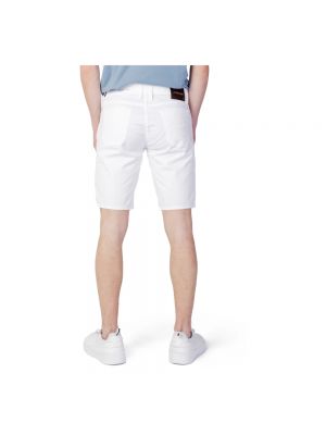 Pantalones cortos vaqueros de algodón con cremallera Jeckerson blanco