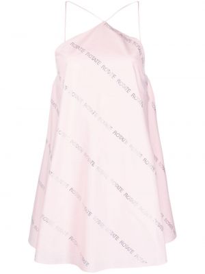 Mini-abito con cristalli Rotate rosa