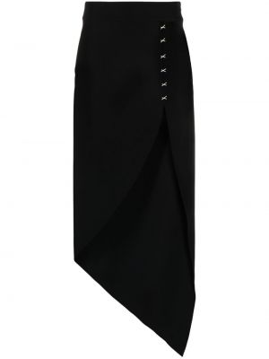 Asymetrická dlhá sukňa Genny čierna