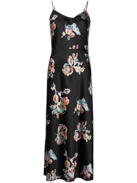 Trykt floral dress Vince svart