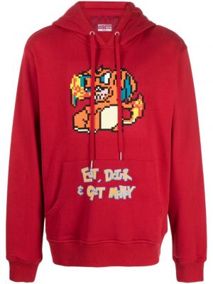 Pamučna hoodie s kapuljačom Mostly Heard Rarely Seen 8-bit crvena