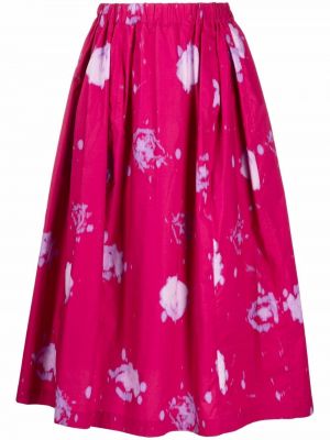 Falda de cintura alta con estampado abstracto Marni rosa