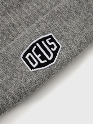 Dzianinowa czapka wełniana Deus Ex Machina szara