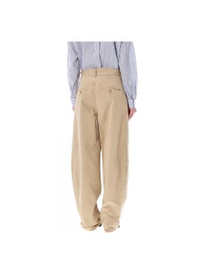 Spodnie bawełniane Isabel Marant beżowe