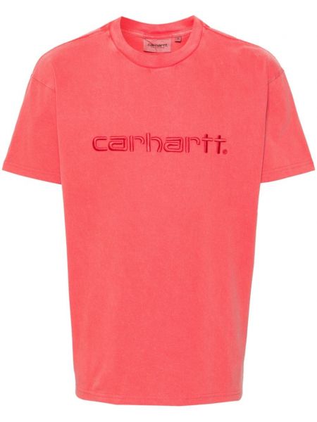 Памучна тениска Carhartt Wip червено