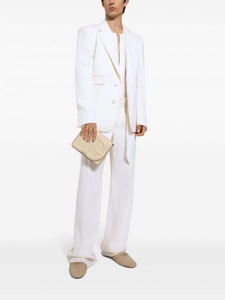 Rovné kalhoty Dolce & Gabbana bílé