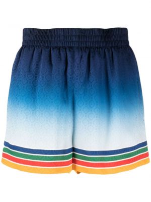 Shorts en soie Casablanca bleu