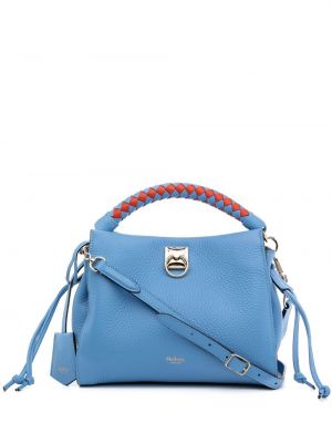 Lær mini bag Mulberry blå