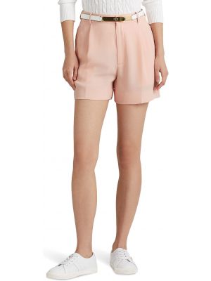Плиссированные шорты Lauren Ralph Lauren розовые