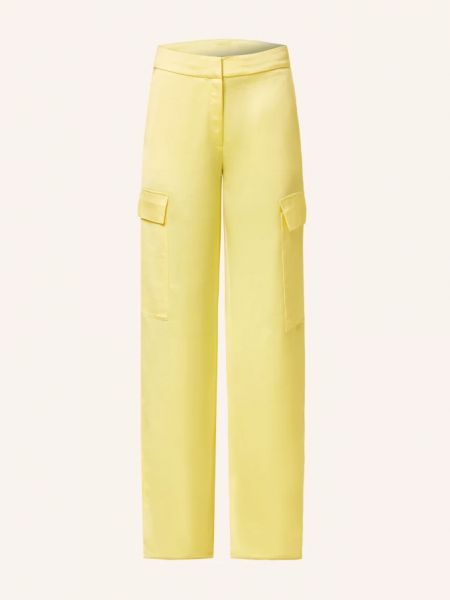 Атласные брюки карго Hugo желтые