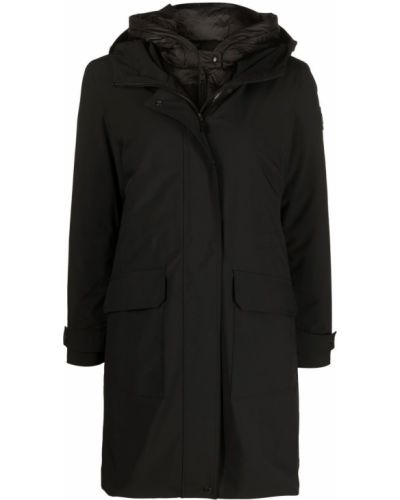 Kapucnis kabát Woolrich fekete