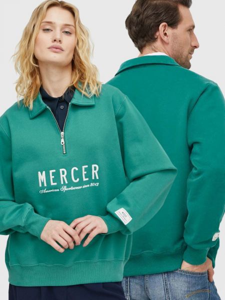 Bluza bawełniana z nadrukiem Mercer Amsterdam zielona